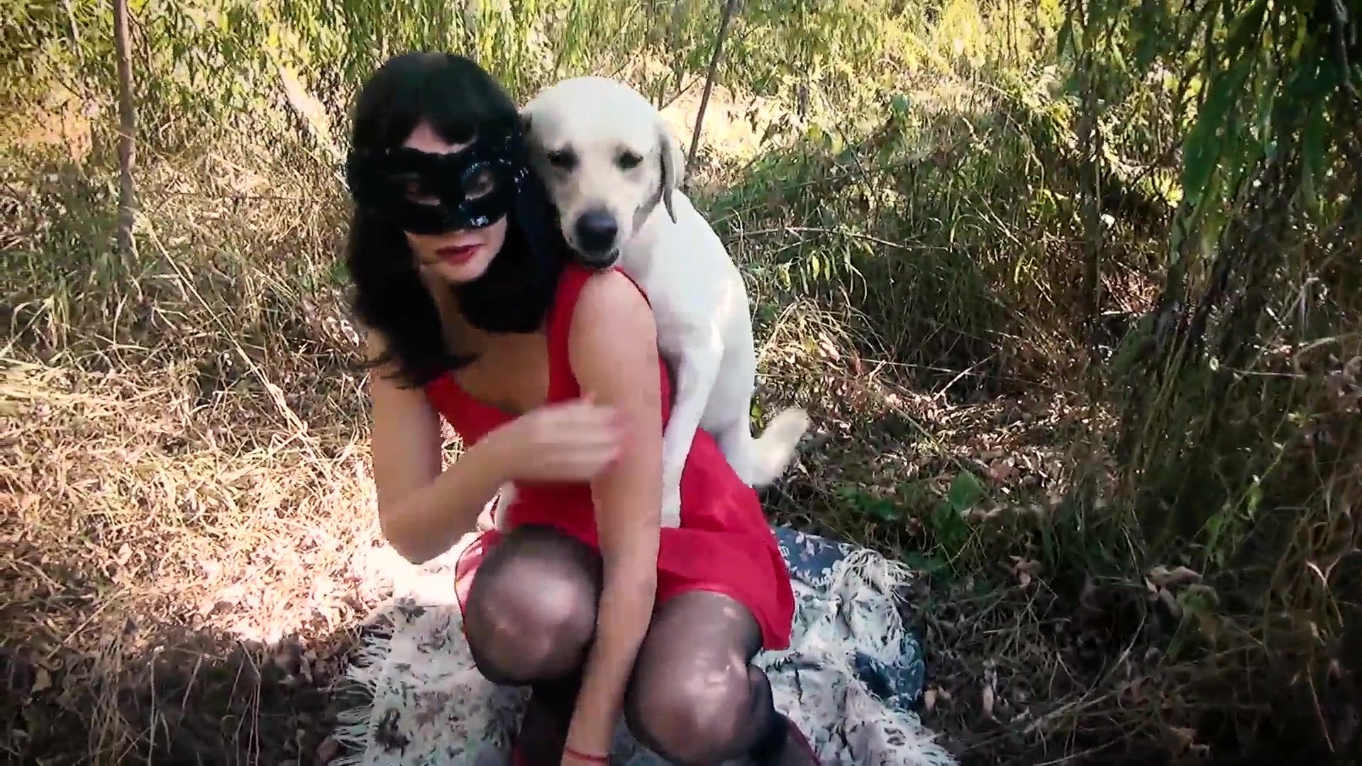 Девушка Lise и собаки зоо порно с животными на природе